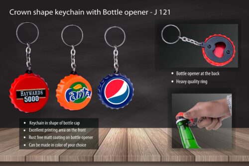 J121 – Crown Shape Keychain With Bottle