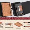 Q133b – Compact 4 Pc Cork Gift Set: Cork Notebook, Cork Pen, Metal Cork Keychain, Cork Card Holder