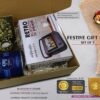 Q147 – Festive Gift Set Of 3: TV Style BT Speaker, Gourmet Caramel Popcorn & Ganesha Tealight Holder | Metal Plate Included